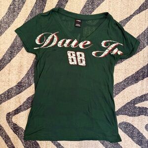 Nascar Women's V Neck T-shirt Dale Earnhardt Jr. #88 Size L